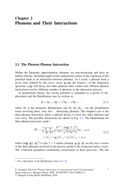 Phonons and Their Interactions