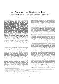 An Adaptive Sleep Strategy for Energy