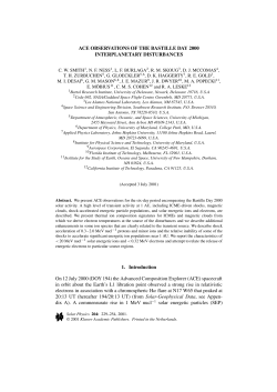 ACE Observations of the Bastille Day 2000