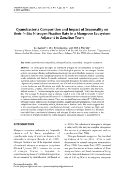 Cyanobacteria Composition and Impact of Seasonality on