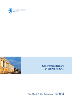 Government Report on EU Policy 2013