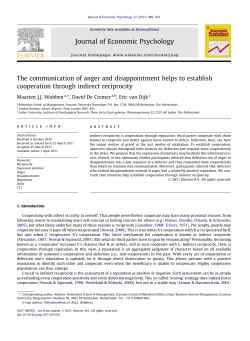 The communication of anger and disappointment helps to establish