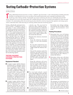 Testing Cathodic-Protection Systems