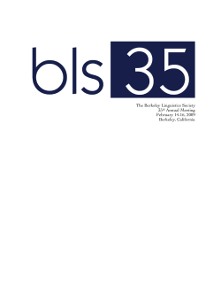 35 - UC Berkeley Linguistics - University of California, Berkeley