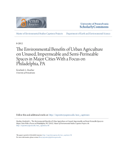 The Environmental Benefits of Urban Agriculture on Unused