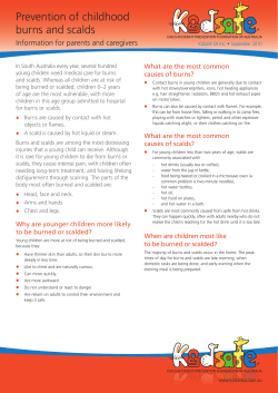 Prevention of childhood burns and scalds