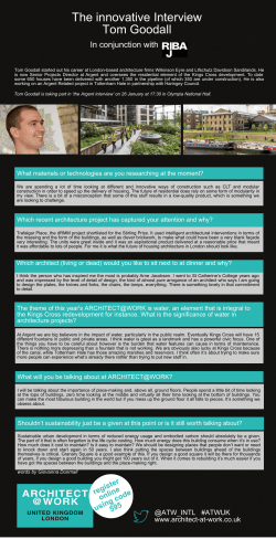 The innovative Interview Tom Goodall