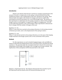 Applying Hooke`s Law to Multiple Bungee Cords