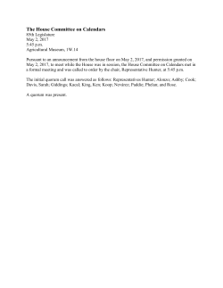 The House Committee on Calendars
