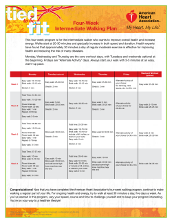 Four-Week Intermediate Walking Plan