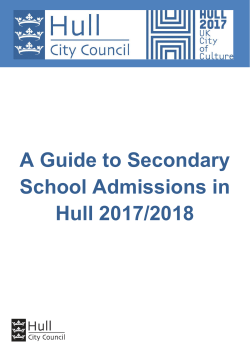 A guide to secondary school admissions 2017