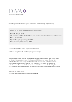 The concept of health in One Health and some practical implications