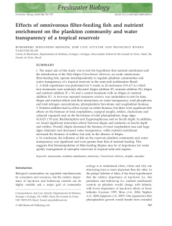 Effects of omnivorous filter-feeding fish and nutrient enrichment on