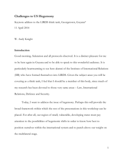 Challenges to US Hegemony