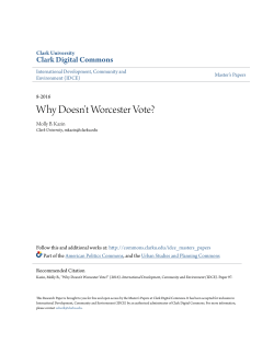 Why Doesn`t Worcester Vote?
