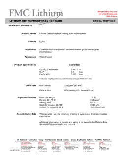 lithium orthophosphate tertiary