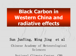 BC in Western China and radiative effects