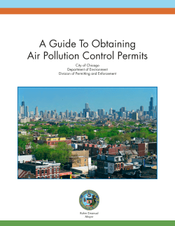 A Guide To Obtaining Air Pollution Control Permits