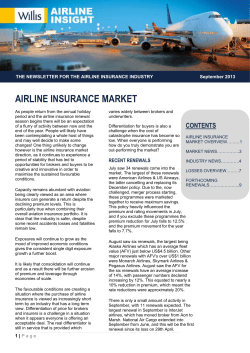 airline insurance market