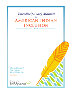 Interdisciplinary Manual for American Indian Inclusion