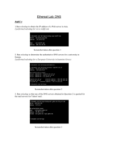 Ethereal DNS Solution - EECS: www
