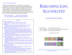 barcoding life, illustrated