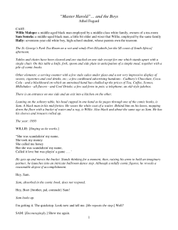 &ldquo;Master Harold&rdquo;&hellip; and the Boys