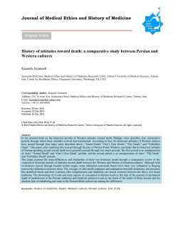 Journal of Medical Ethics and History of Medicine History of attitudes