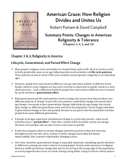 American Grace: How Religion Divides and Unites Us