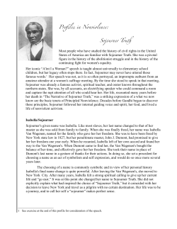 Sojourner Truth - Metta Center for Nonviolence