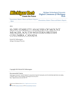 slope stability analysis of mount meager, south