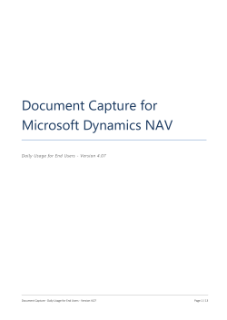 Document Capture - Daily Usage for End Users