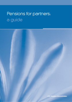 Pensions for partners: a guide