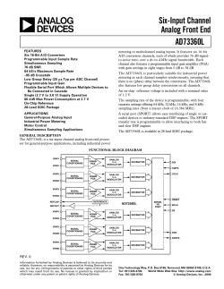 AD73360L Six-Input Channel Analog Front End