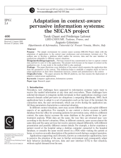 Adaptation in context-aware pervasive information systems: the