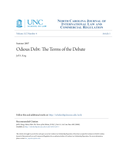 Odious Debt: The Terms of the Debate