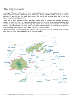 The Fiji Islands - Nicholson Yacht Charters and Services