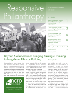 Beyond Collaboration: Bringing Strategic Thinking to Long