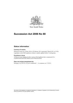 Succession Act 2006