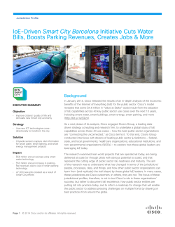 IoE-Driven Smart City Barcelona Initiative Cuts Water Bills