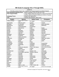 MS Grade 8 Language Arts 3 Through ESOL