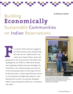 Building economically sustainable communities on indian reservations