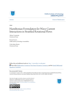 Hamiltonian Formulation for Wave-Current Interactions