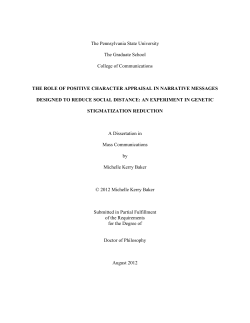 THE ROLE OF POSITIVE CHARACTER APPRAISAL IN