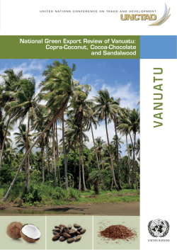 National Green Export Review of Vanuatu: Copra-Coconut