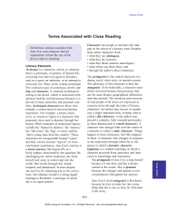 Terms Associated with Close Reading