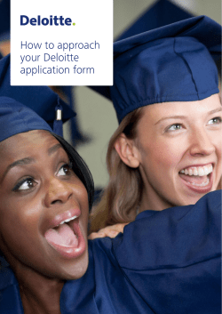 How to approach your Deloitte application form