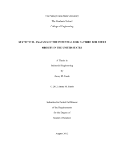 STATISTICAL ANALYSIS OF THE POTENTIAL RISK FACTORS FOR