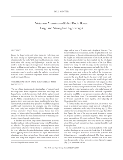 Notes on Aluminum-Walled Book Boxes: Large and Strong but