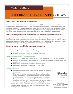 Informational Interviews